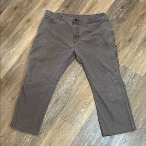 Thrashed Dickies Men's Cargo Pants in Charcoal Gray